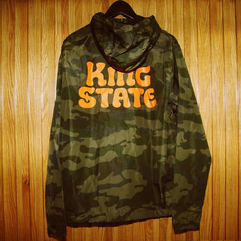 King State Camo Hooded Windbreaker Jacket